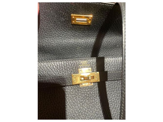 Hermès Mini Kelly 20 em couro preto - vista 11