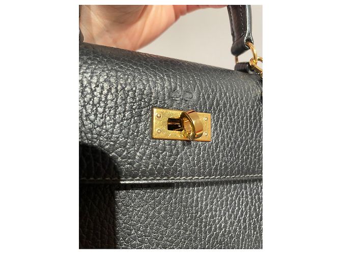 Hermès Mini Kelly 20 em couro preto - vista 12