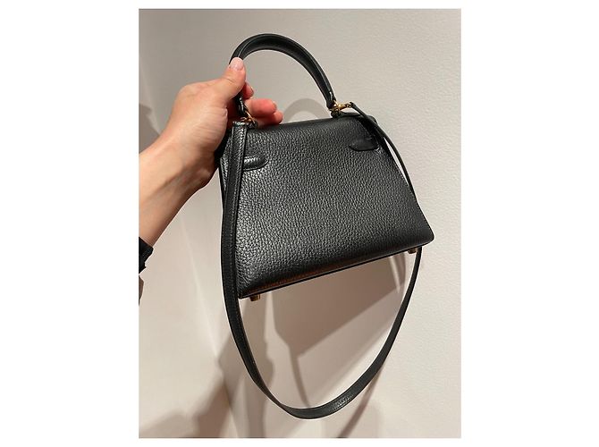 Hermès Mini Kelly 20 em couro preto - vista 20