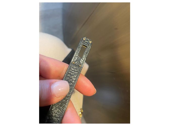 Hermès Mini Kelly 20 em couro preto - vista 3