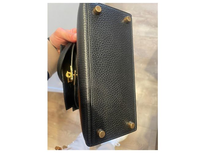 Hermès Mini Kelly 20 em couro preto - vista 4