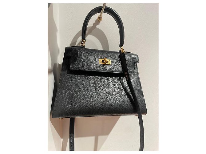 Hermès Mini Kelly 20 em couro preto - vista 5