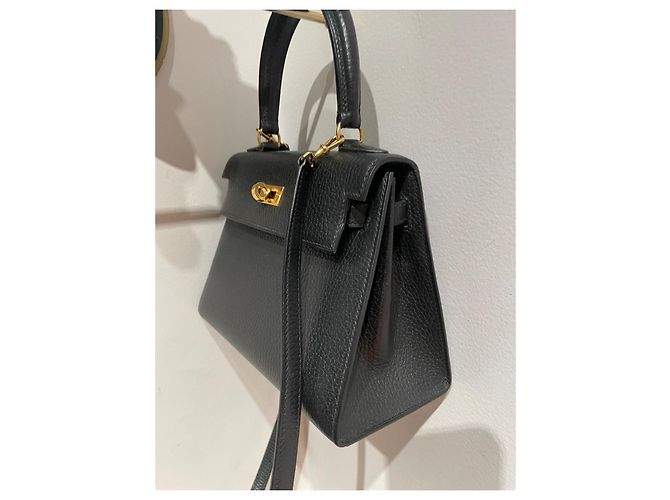 Hermès Mini Kelly 20 em couro preto - vista 6