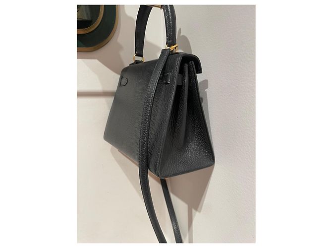 Hermès Mini Kelly 20 em couro preto - vista 8