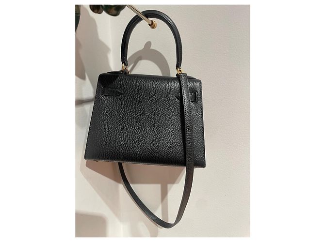Hermès Mini Kelly 20 em couro preto - vista 9