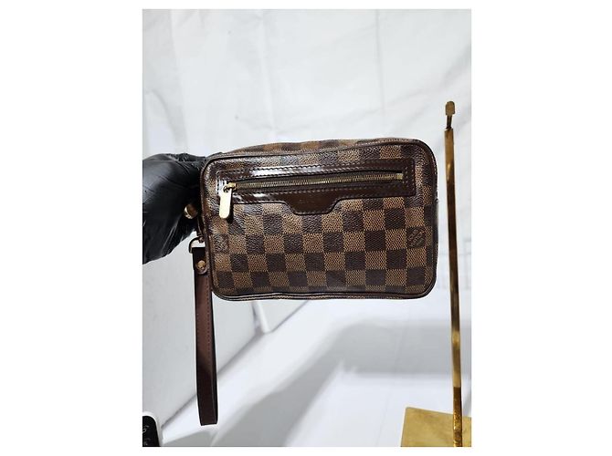 Monedero Macao Damier Ebene Louis Vuitton Marrón Castaño - vista 13