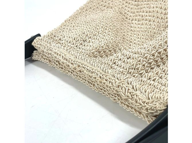 Borsa a mano in plastica a rete con logo Chanel Nero Beige - vista 9
