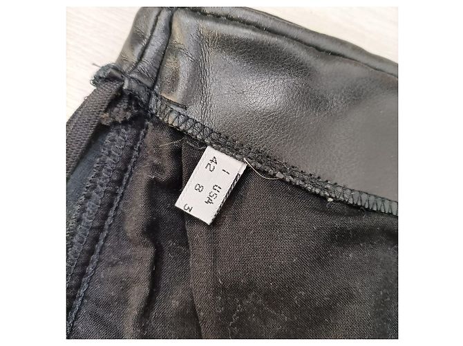 Falda de cuero sintético Moschino Jeans Negro - vista 8
