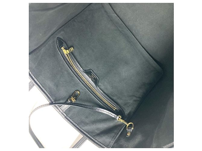 Borsa tote Neverfull MM Monogram Louis Vuitton dal 1854 Nero Bianco - vista 14