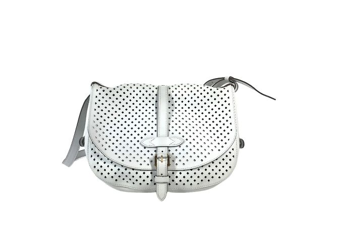 Sac messager Saumur Les Flores perforé Louis Vuitton Blanc - vue 2