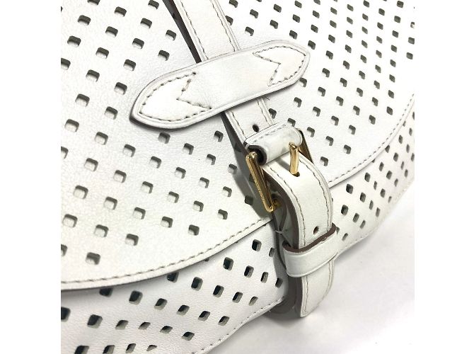 Sac messager Saumur Les Flores perforé Louis Vuitton Blanc - vue 8