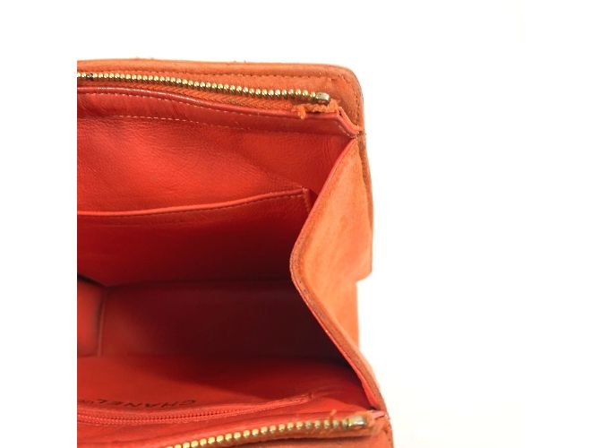 Chanel Vintage CC Coco Mark gesteppte Wildleder Schultertasche Orange - Ansicht 13