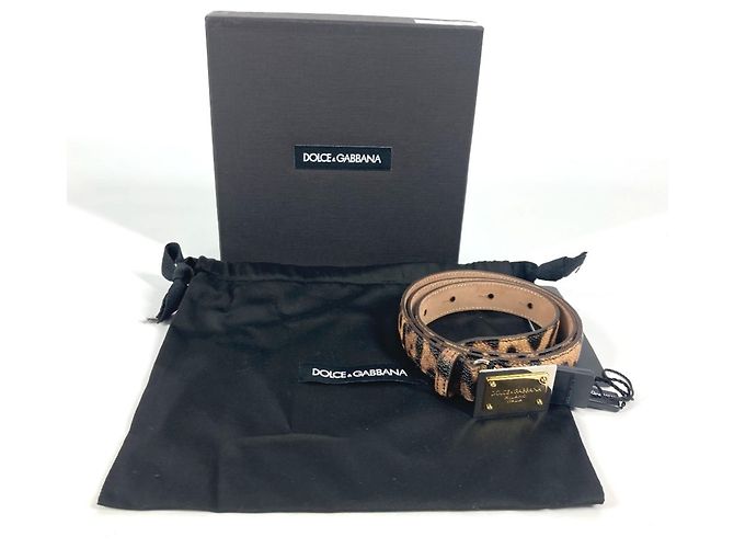 Cinturón de estampado de leopardo Dolce & Gabbana Castaño Negro - vista 14