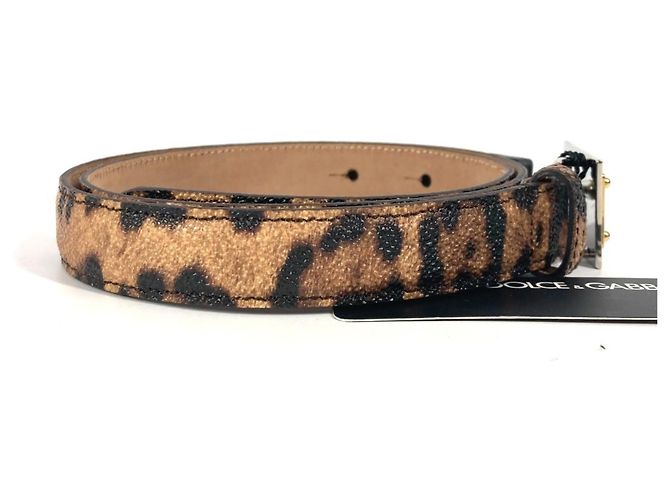 Cinturón de estampado de leopardo Dolce & Gabbana Castaño Negro - vista 4