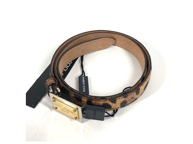 Cinturón de estampado de leopardo Dolce & Gabbana Castaño Negro - vista 6