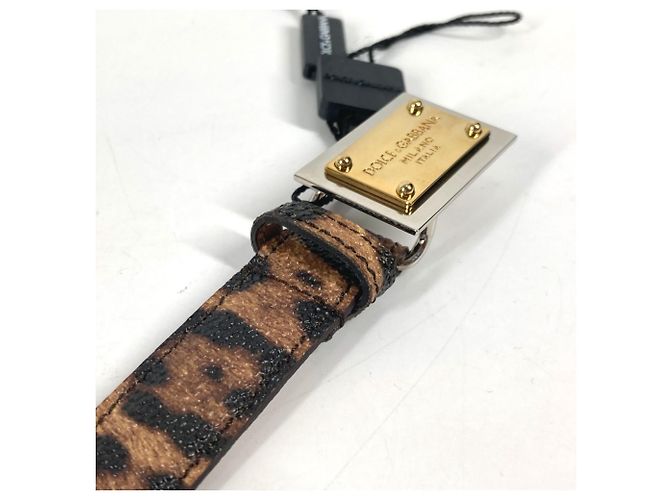 Cinturón de estampado de leopardo Dolce & Gabbana Castaño Negro - vista 7