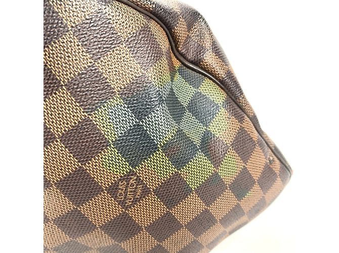 Borsa Speedy 30 Damier Louis Vuitton Marrone Damier ebene - vista 10