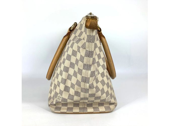Borsa Saleya MM Damier Azur di Louis Vuitton Bianco - vista 3