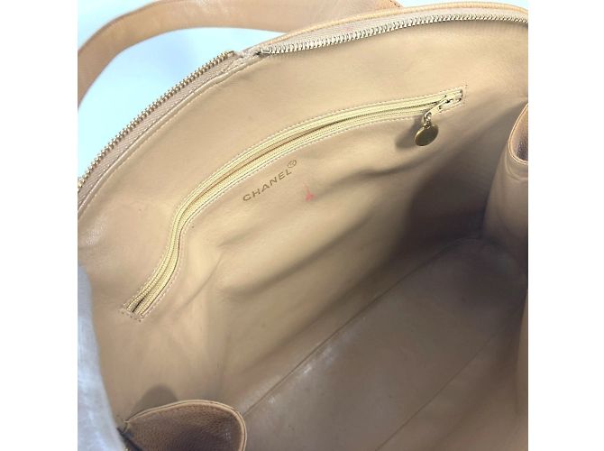 Timeless Borsa Chanel Vintage CC Coco Mark Beige - vista 14