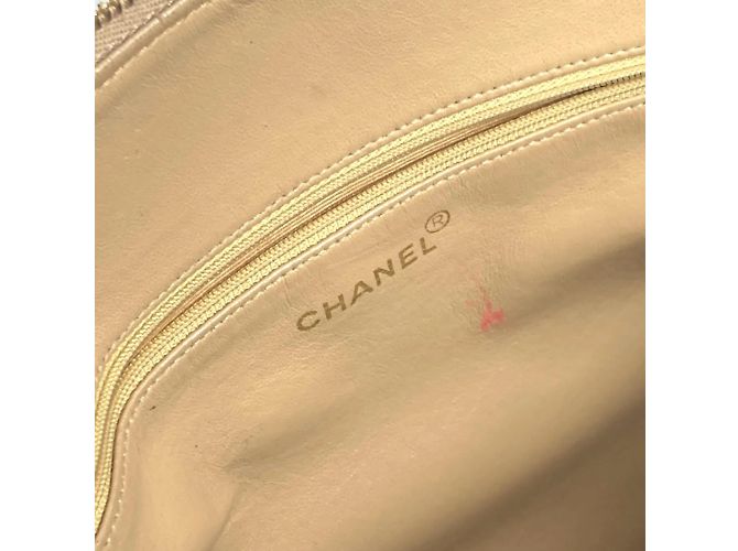 Timeless Borsa Chanel Vintage CC Coco Mark Beige - vista 15
