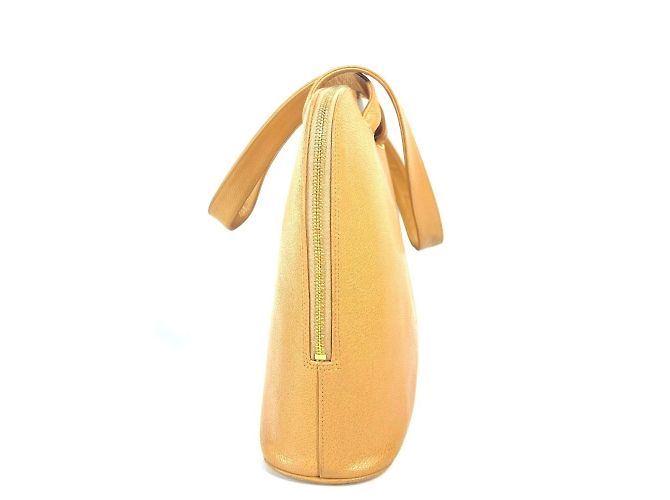 Timeless Borsa Chanel Vintage CC Coco Mark Beige - vista 4