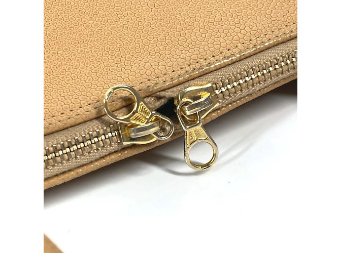 Timeless Borsa Chanel Vintage CC Coco Mark Beige - vista 9