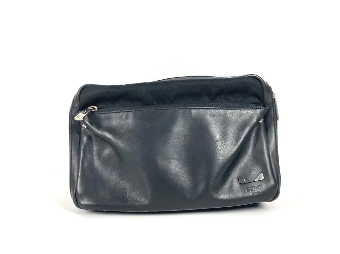 Borsa a tracolla Fendi 7VA411 Monster Eye Logo Nero - vista 2