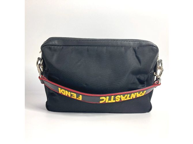 Borsa a tracolla Fendi 7VA411 Monster Eye Logo Nero - vista 3
