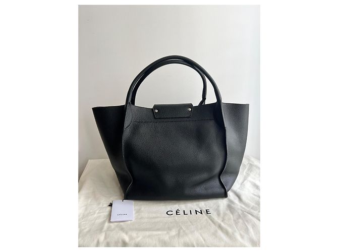 Céline Big Bag de cuero negro - vista 4