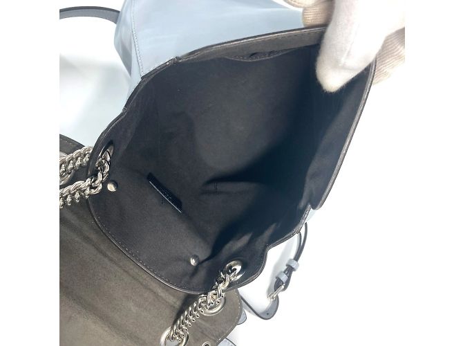 Fendi 8BZ042 Blauer Leder-Rucksack - Ansicht 13