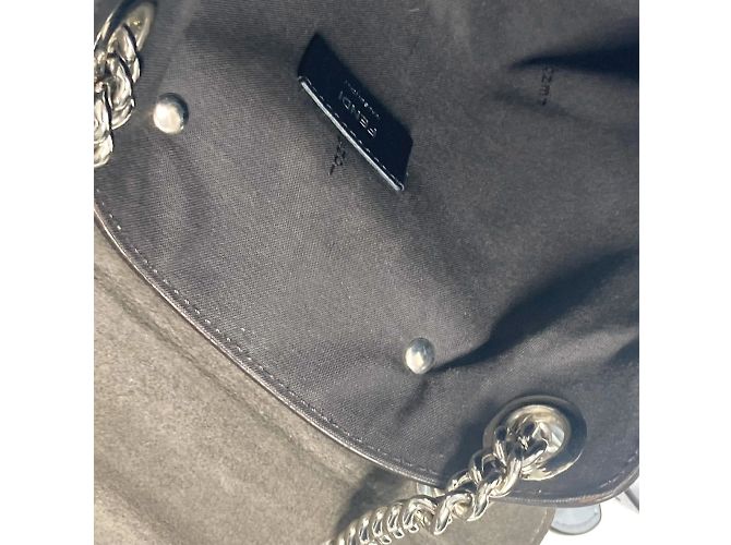 Fendi 8BZ042 Blauer Leder-Rucksack - Ansicht 14