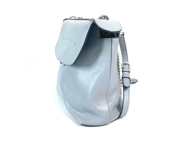 Fendi 8BZ042 Blauer Leder-Rucksack - Ansicht 4