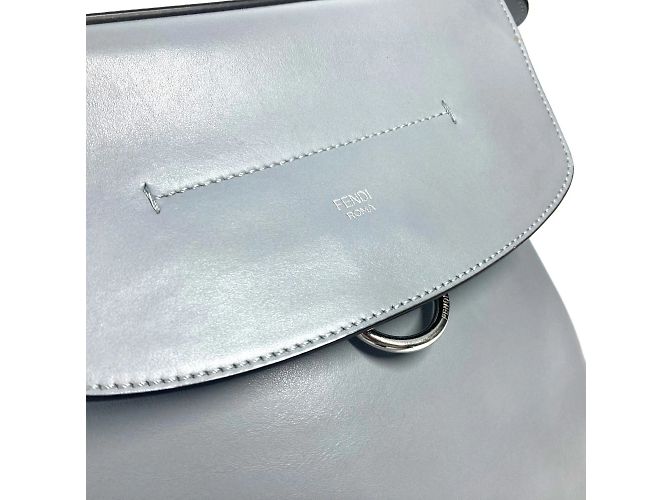 Fendi 8BZ042 Blauer Leder-Rucksack - Ansicht 8