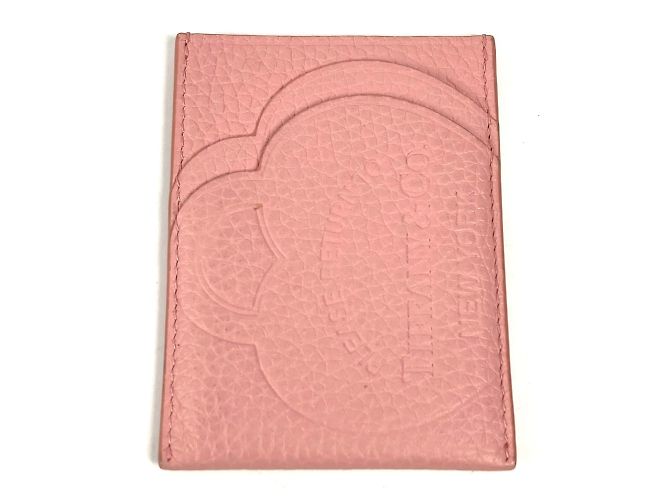 Funda para tarjetas de cuero rosa Tiffany & Co. - vista 3