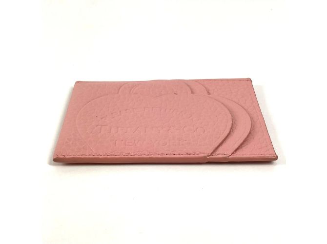 Funda para tarjetas de cuero rosa Tiffany & Co. - vista 4