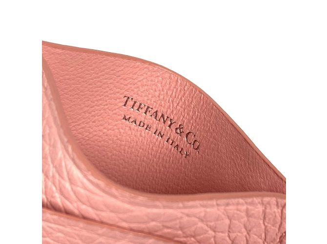 Funda para tarjetas de cuero rosa Tiffany & Co. - vista 9