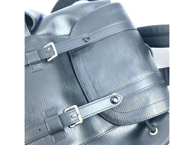 Louis Vuitton M53424 Epi Monogram Eclipse Christopher PM Rucksack Schwarz Blau - Ansicht 11