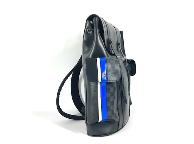 Louis Vuitton M53424 Epi Monogram Eclipse Christopher PM Rucksack Schwarz Blau - Ansicht 4