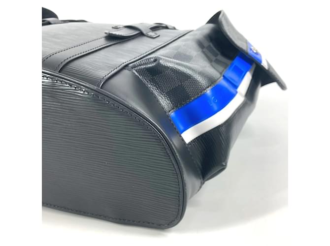 Louis Vuitton M53424 Epi Monogram Eclipse Christopher PM Rucksack Schwarz Blau - Ansicht 6
