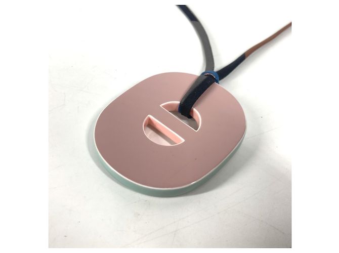 Hermès Collar de accesorios Hermes Fidelio Village Rosa Blanco - vista 2