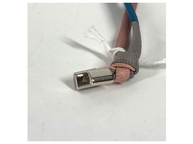 Hermès Collar de accesorios Hermes Fidelio Village Rosa Blanco - vista 5
