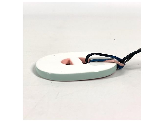 Hermès Collar de accesorios Hermes Fidelio Village Rosa Blanco - vista 7