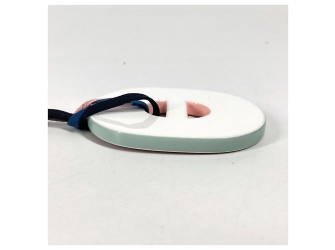 Hermès Collar de accesorios Hermes Fidelio Village Rosa Blanco - vista 8