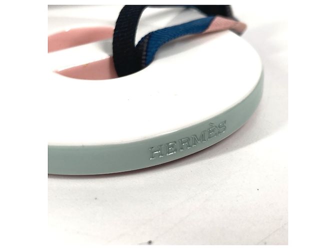 Hermès Collar de accesorios Hermes Fidelio Village Rosa Blanco - vista 9