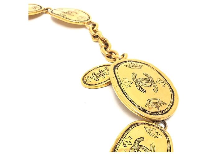 Chanel 2.6 Coco Mark Medaille Kettengürtel Golden - Ansicht 5