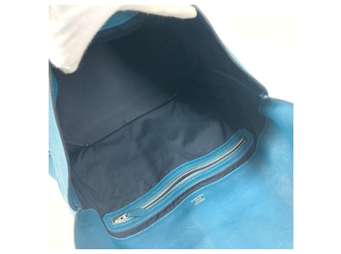 Hermès Borsa Slide City Flap Hermes Blu Blu navy - vista 10