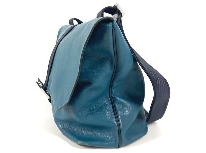Hermès Borsa Slide City Flap Hermes Blu Blu navy - vista 3