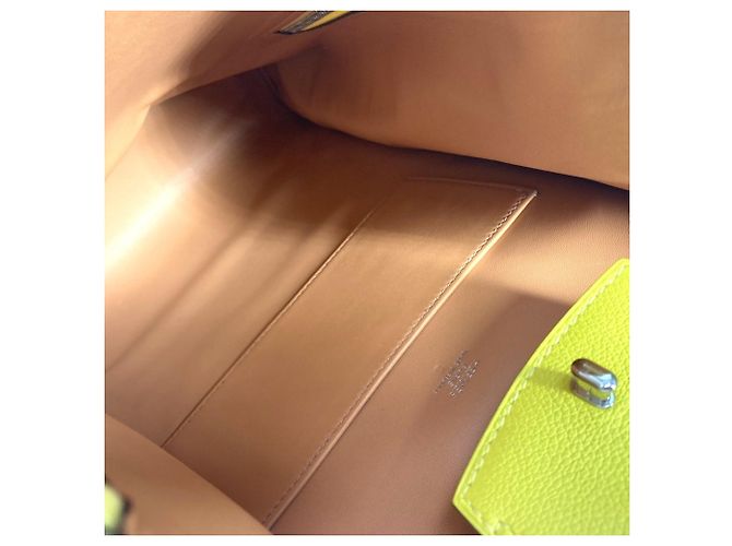 Hermès GR24 Leder-Rucksack Gelb - Ansicht 14