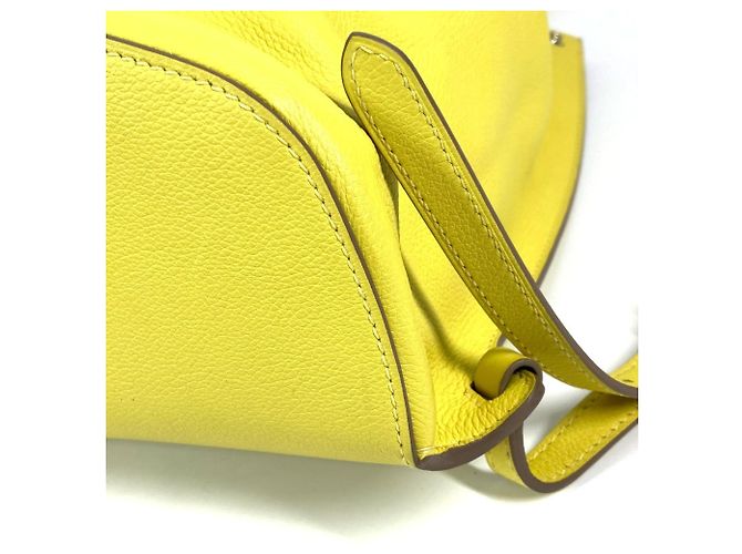 Hermès GR24 Leder-Rucksack Gelb - Ansicht 5