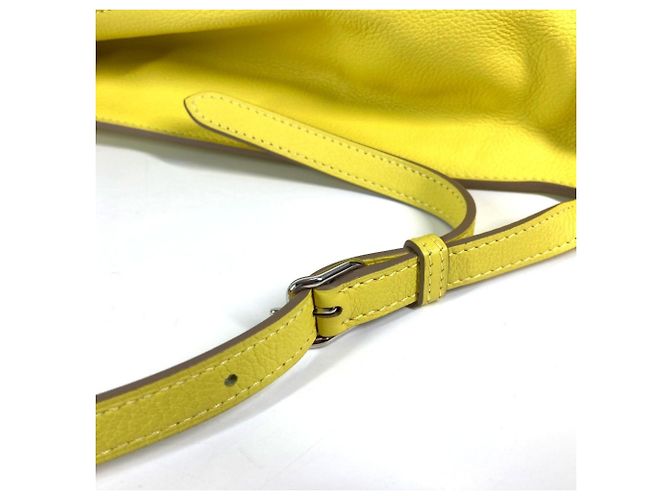 Hermès GR24 Leder-Rucksack Gelb - Ansicht 7